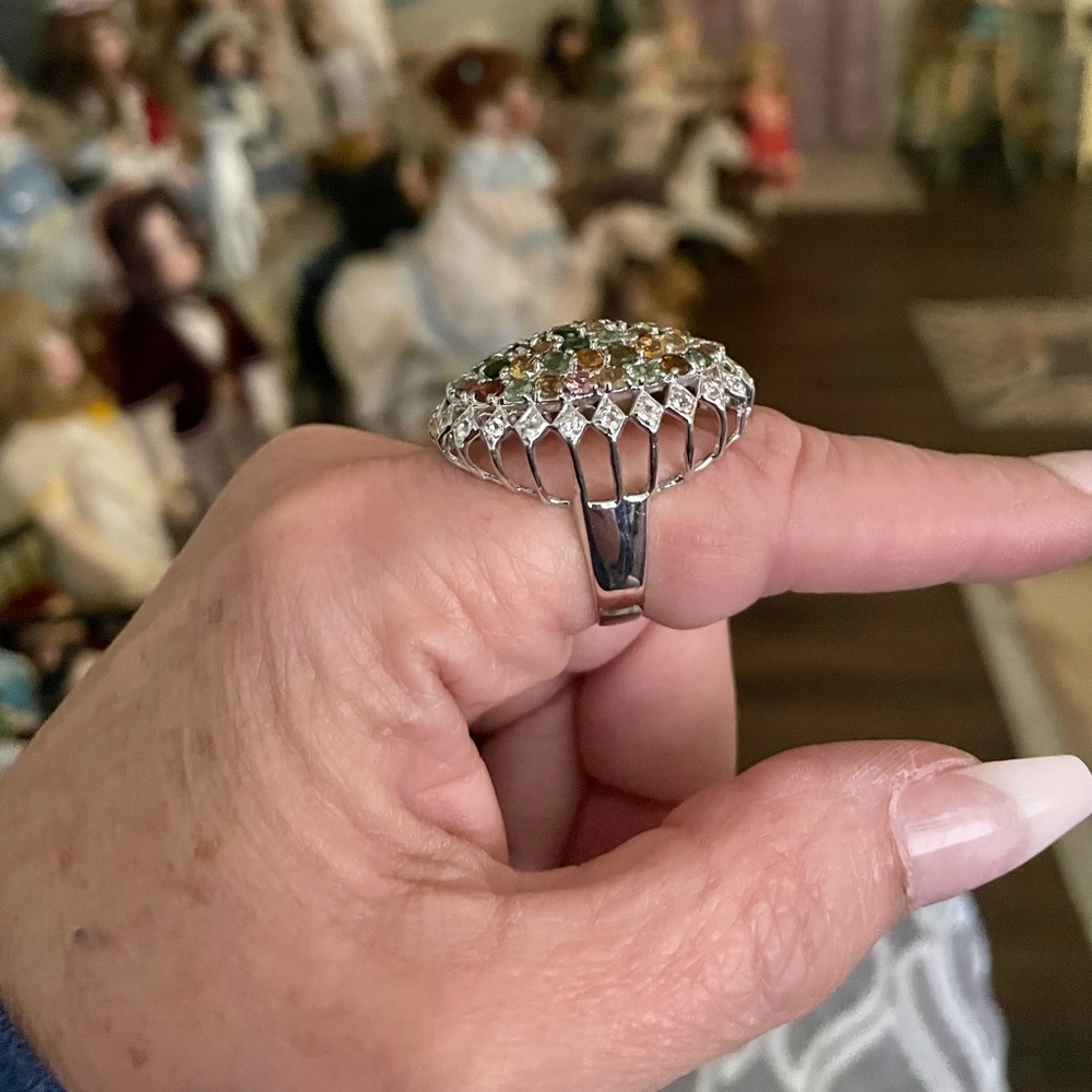 Multi Gemstone Statement Ring - image 3